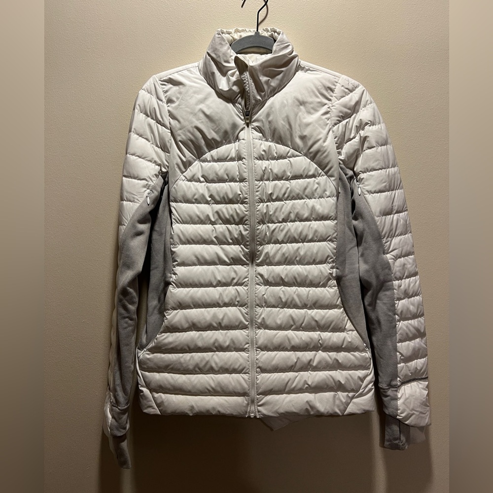 Lululemon Fluff Off Jacket (White/Heather Grey)